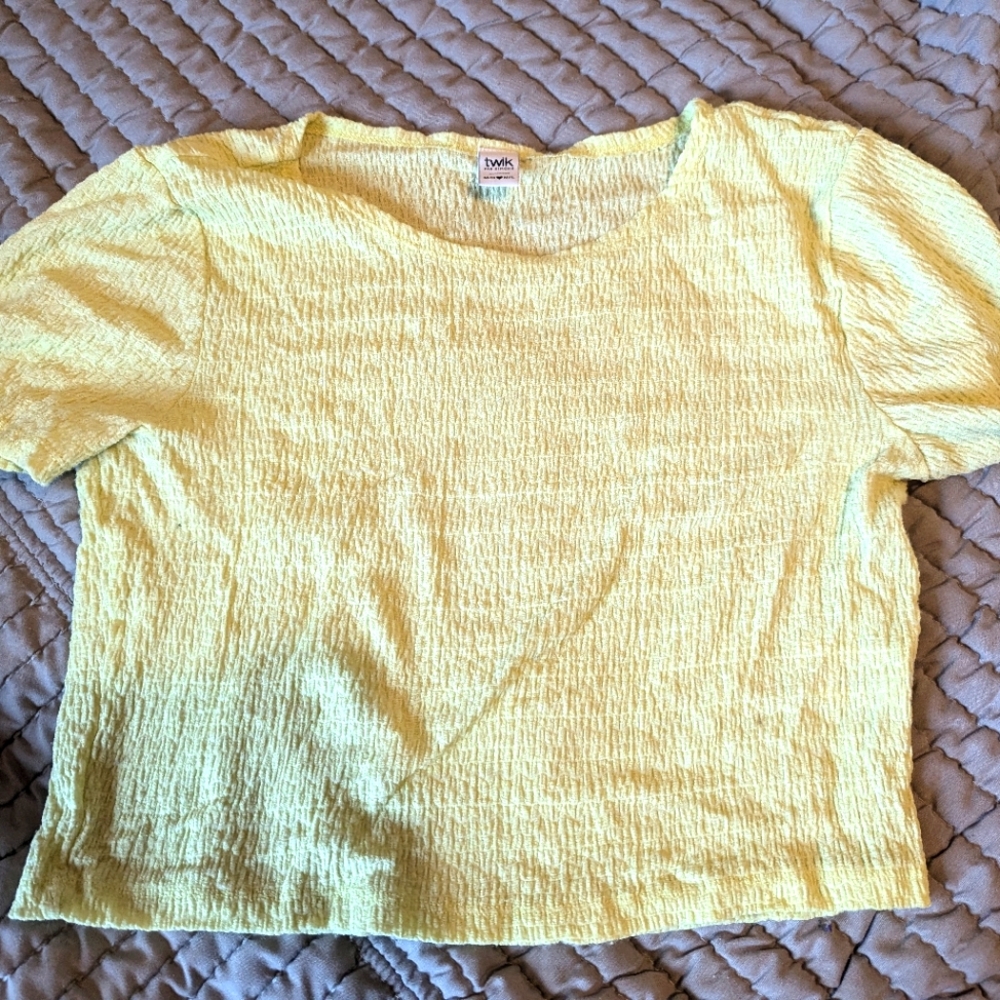 Neon yellow crop top